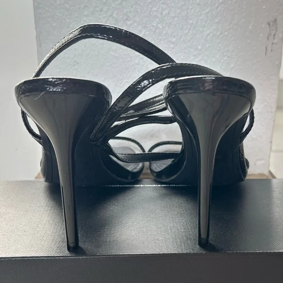 DKNY Women's Black Danielle Square-Toe Strappy Stiletto Dress Sandals SZ 7 - Picture 3 of 5